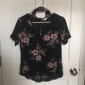 Floral choker Blouse